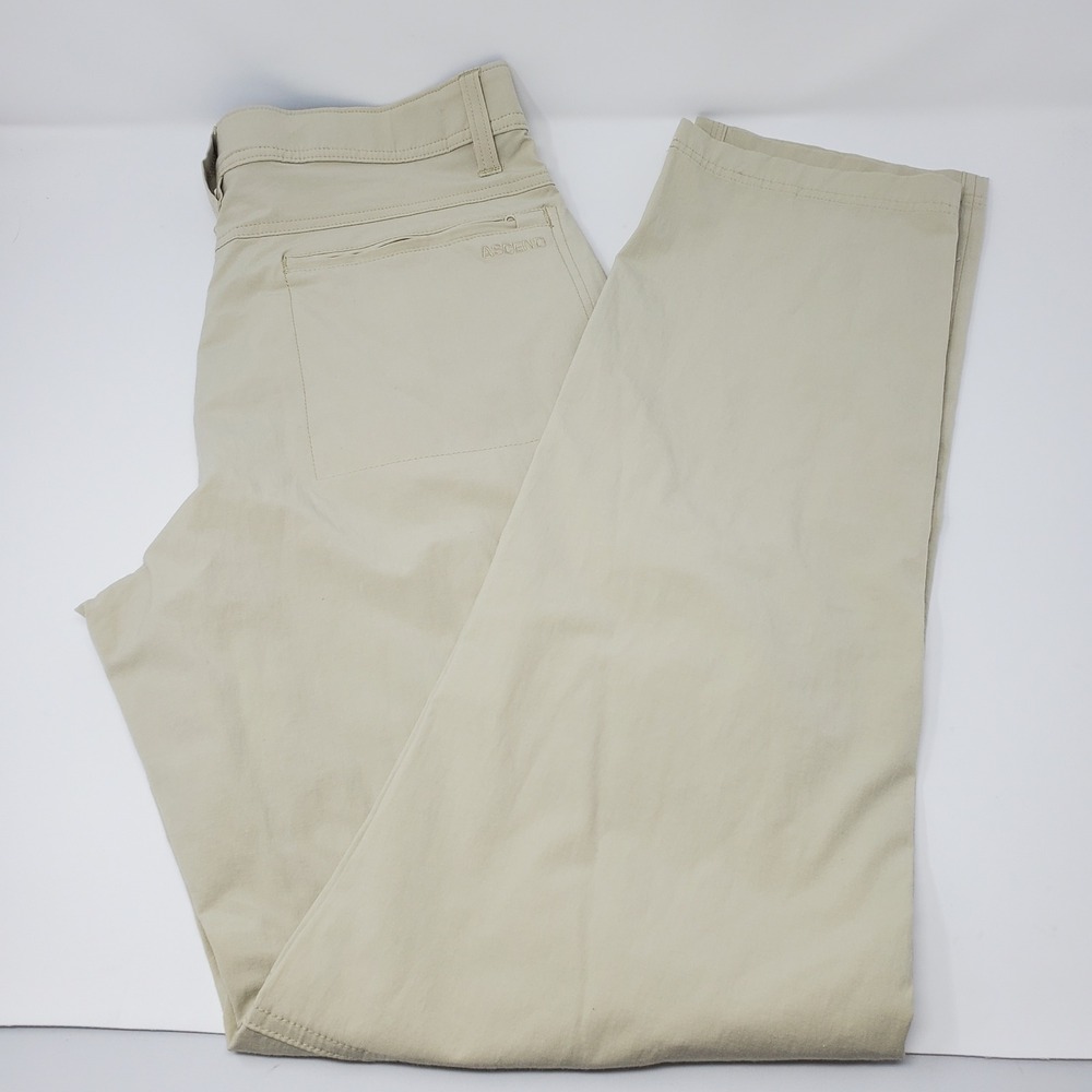 Ascend Pants Mens 30x32 617ACS23-8530P Tan Outdoor Hiking Stretch Organic Cotton